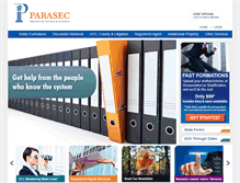 Tablet Screenshot of parasec.com